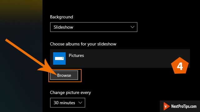 how to create slideshow background on windows 10 step-4