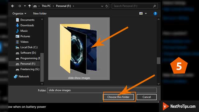 how to create slideshow background on windows 10 step-5