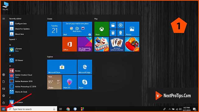 How to enable Windows 10 dark mode step 1